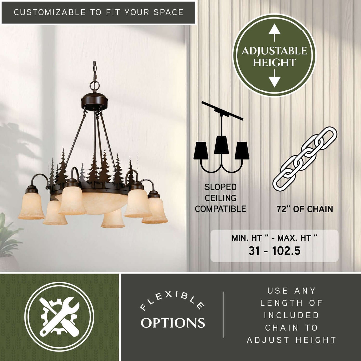 Yosemite 9L Tree Chandelier