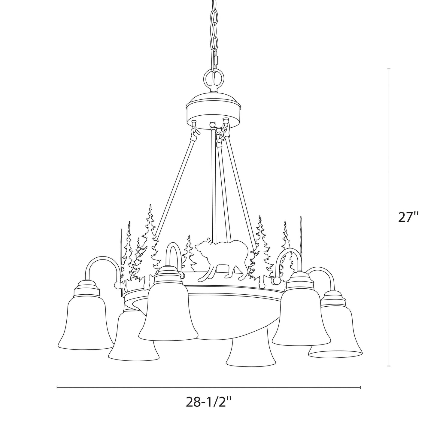 Bozeman 9L Chandelier