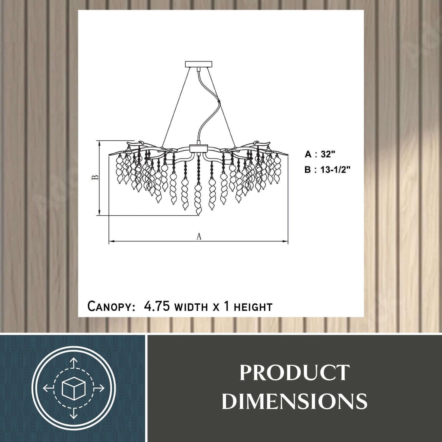 Rainier 5 Light Chandelier