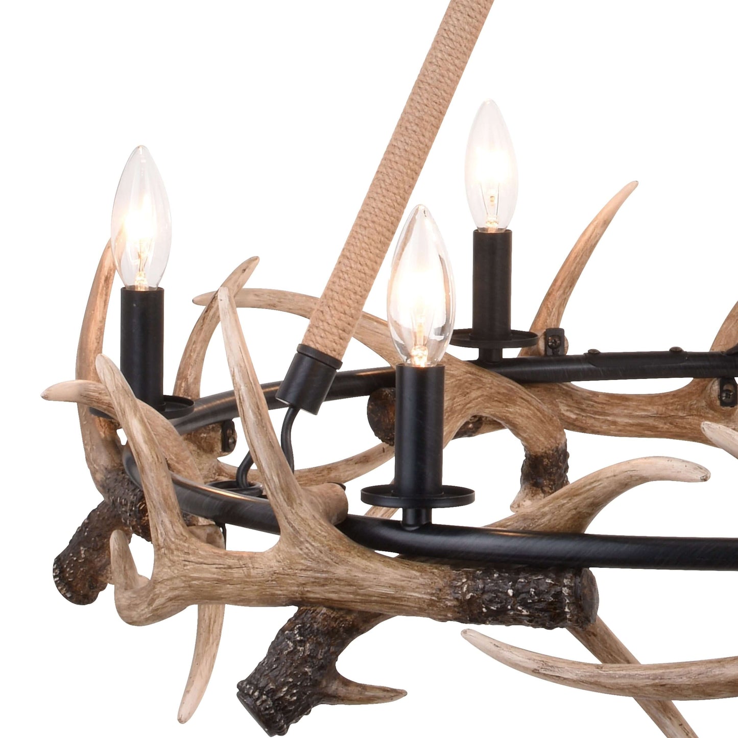 Breckenridge 30.5” 6 Light Antler Chandelier