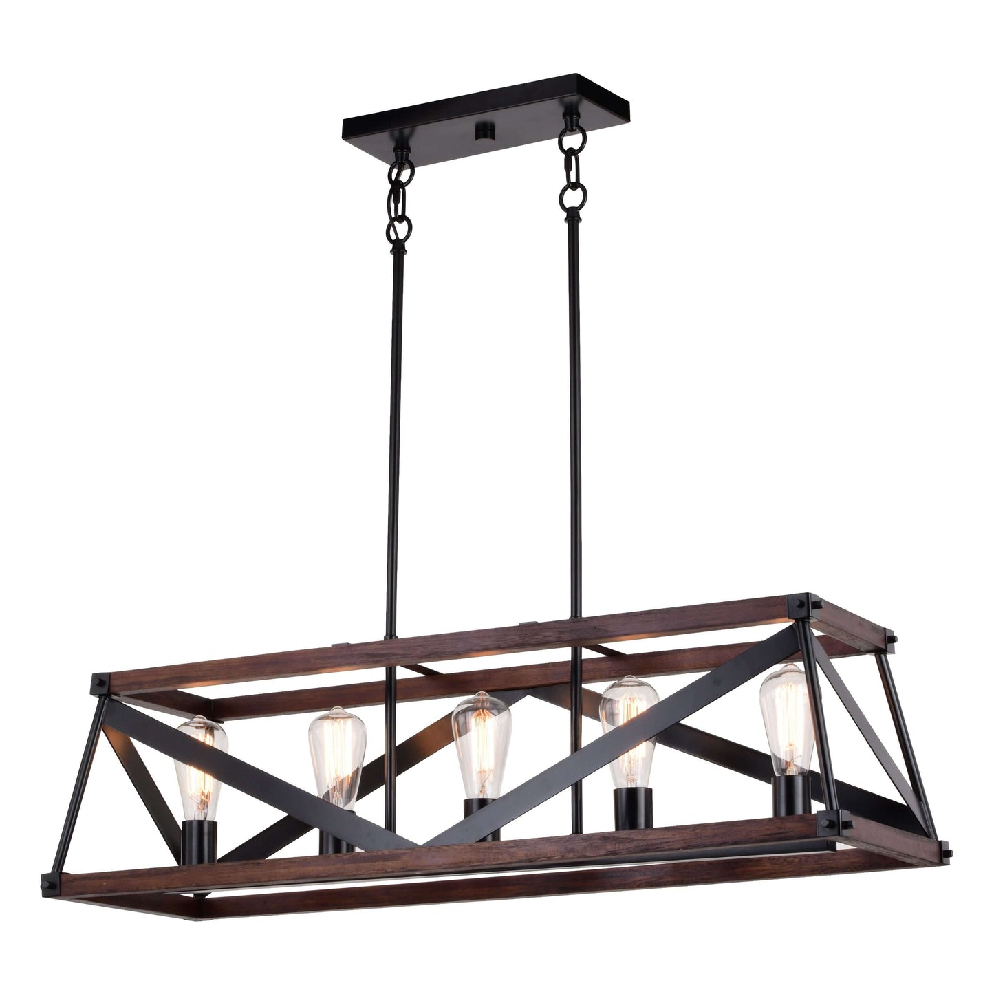 Wade 36” 5 Light Linear Chandelier