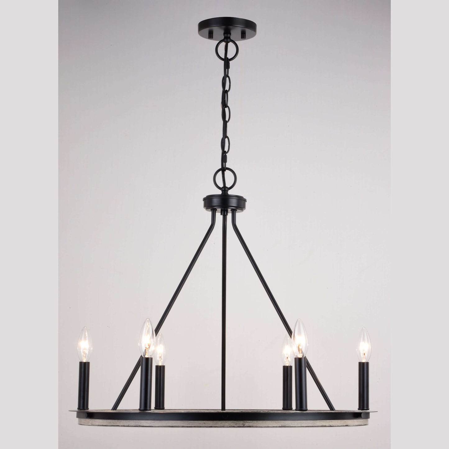 Russel 24.75” 6 Light Chandelier