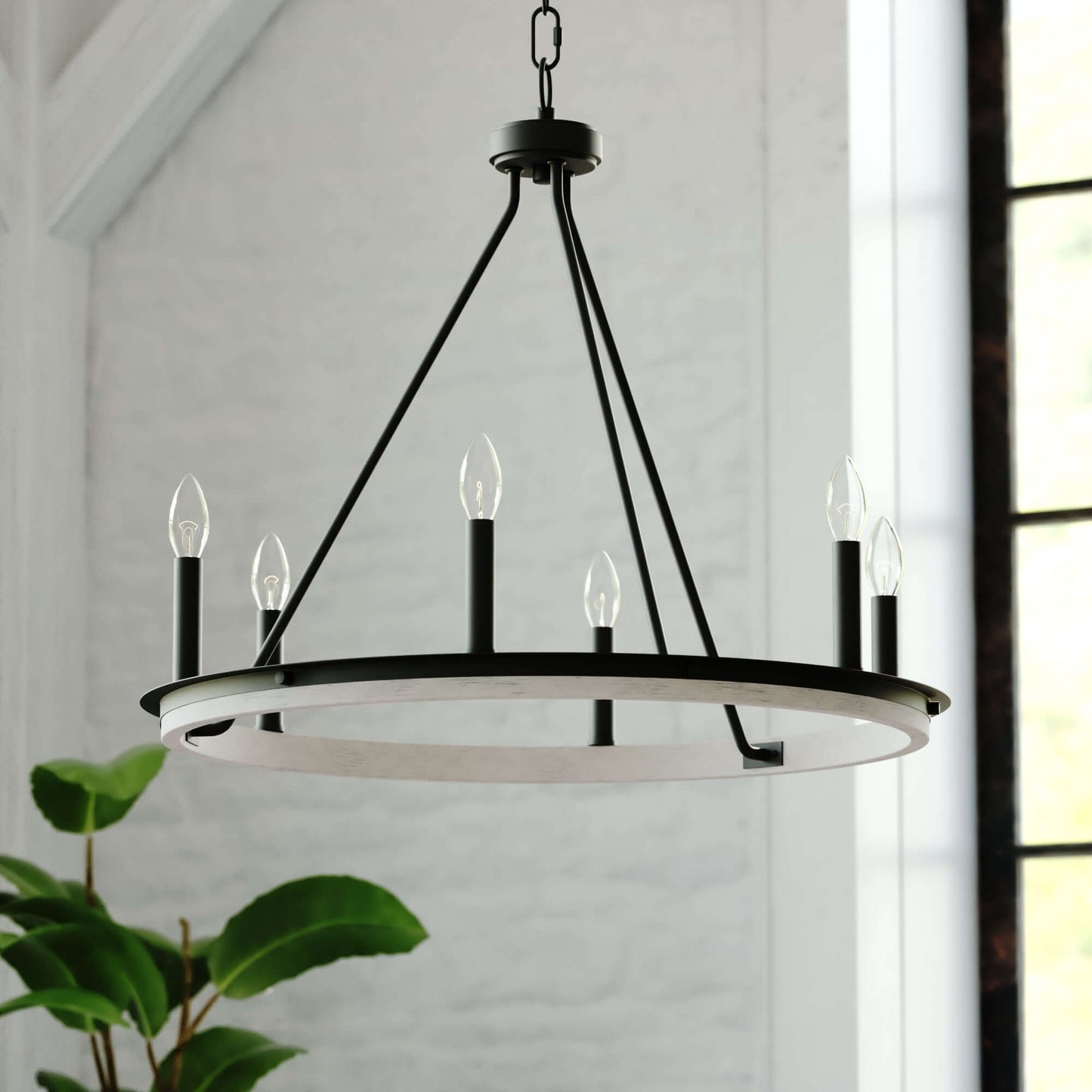 Russel 24.75” 6 Light Chandelier