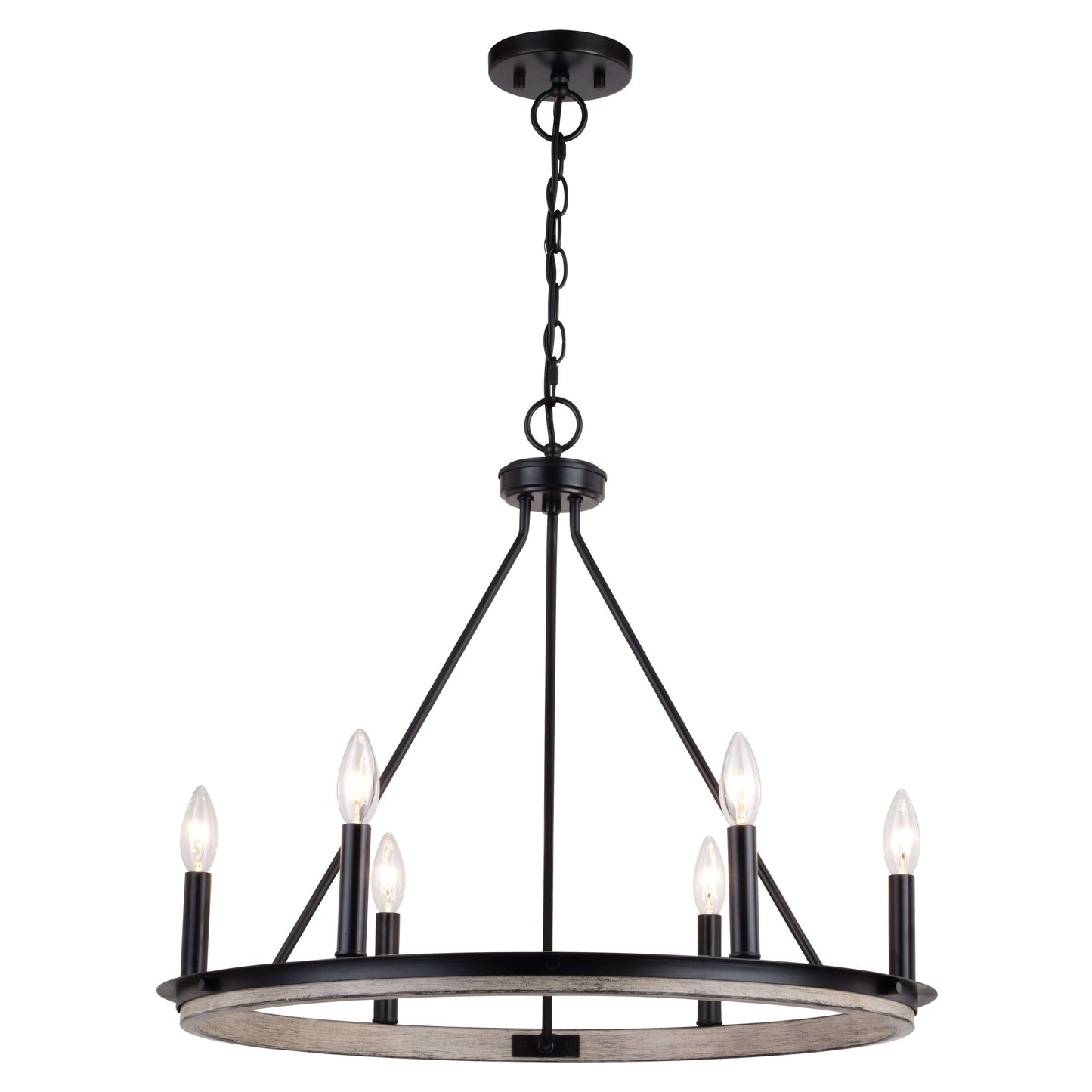 Russel 24.75” 6 Light Chandelier