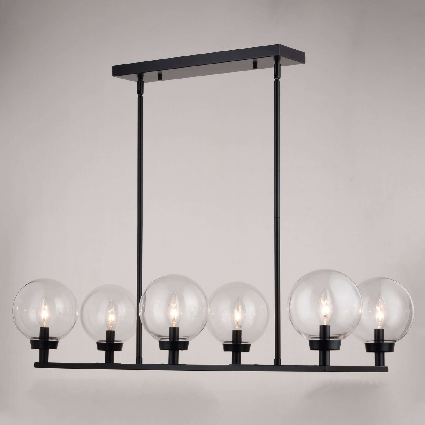 Lander 35” 6 Light Linear Chandelier