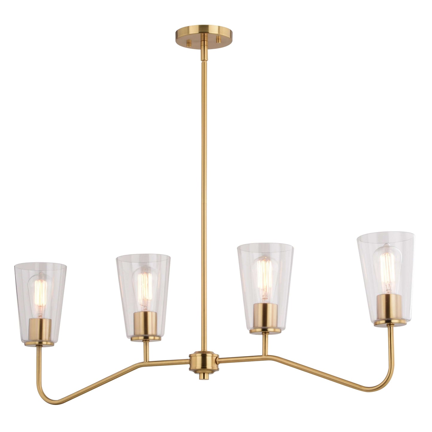 Beverly 36” 4 Light Linear Chandelier
