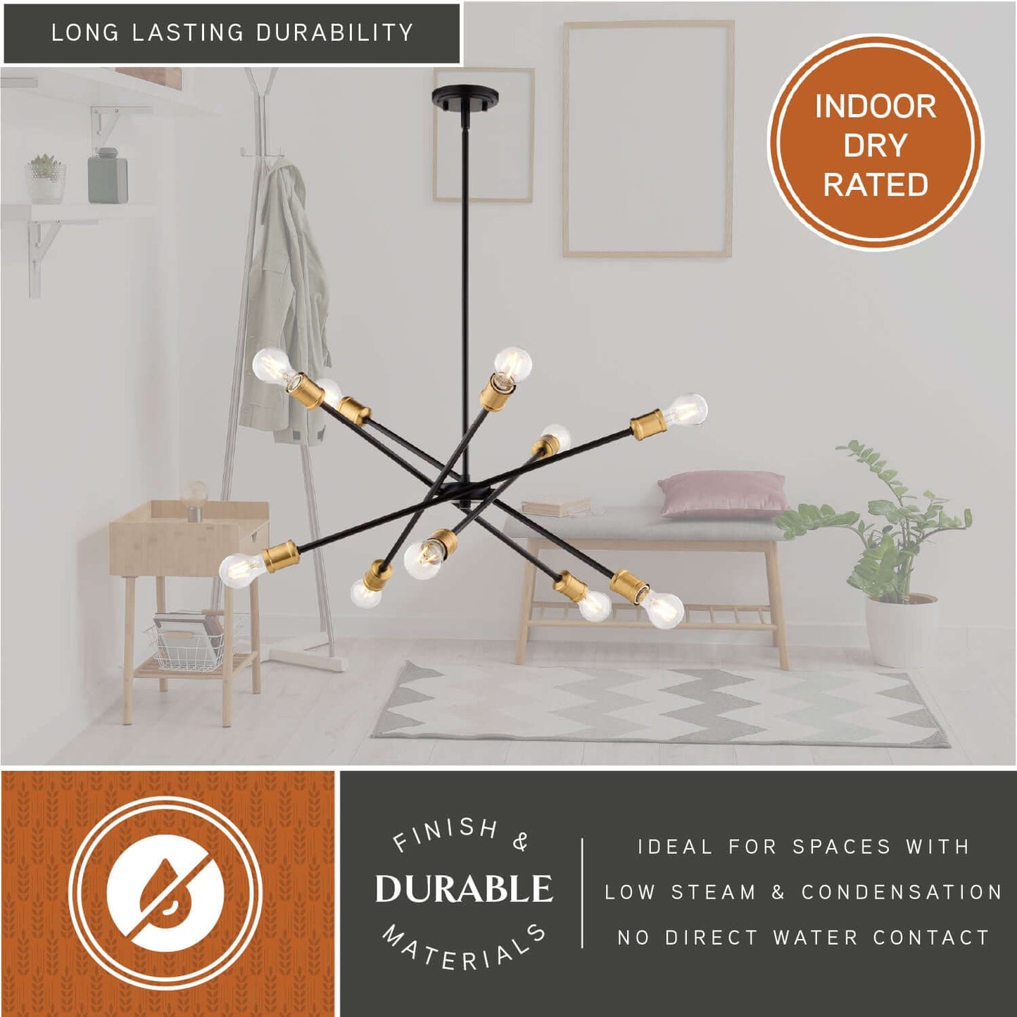 Gresham 32” 10 Light Chandelier