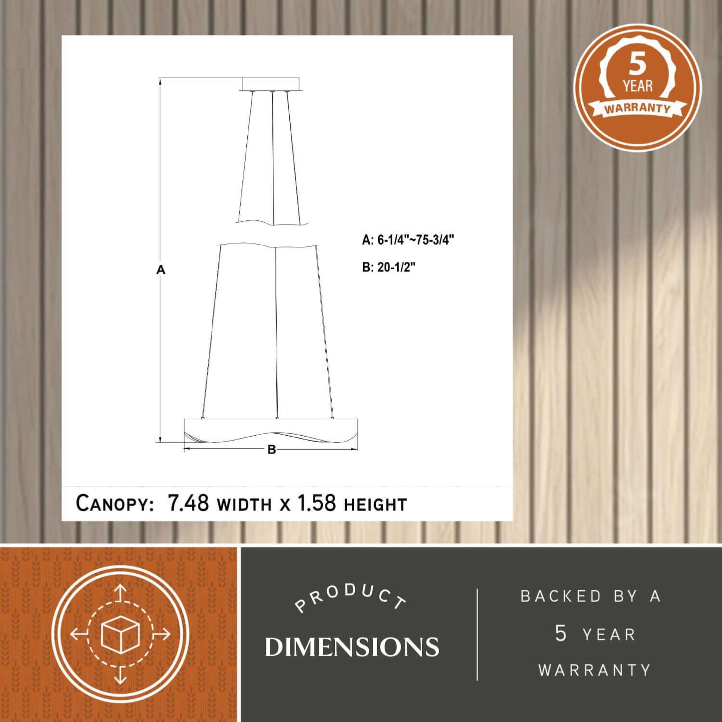 Bowen 20.5” W LED Chandelier