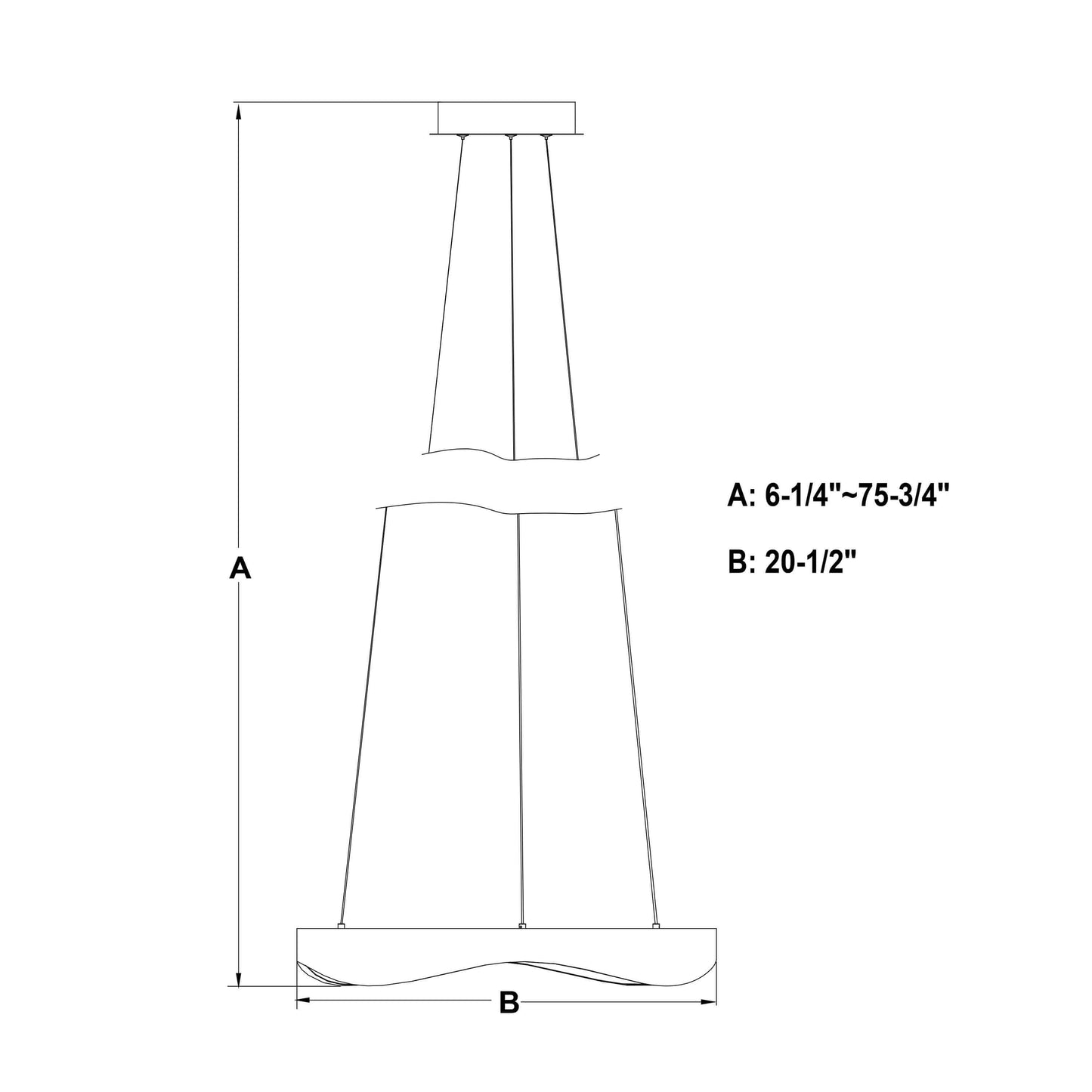 Bowen 20.5” W LED Chandelier