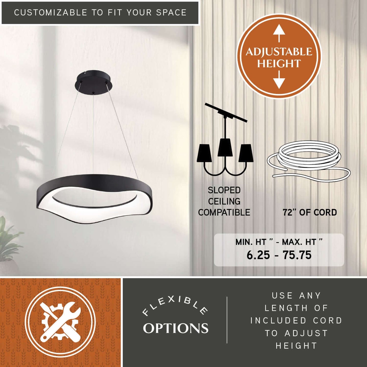 Bowen 20.5” W LED Chandelier