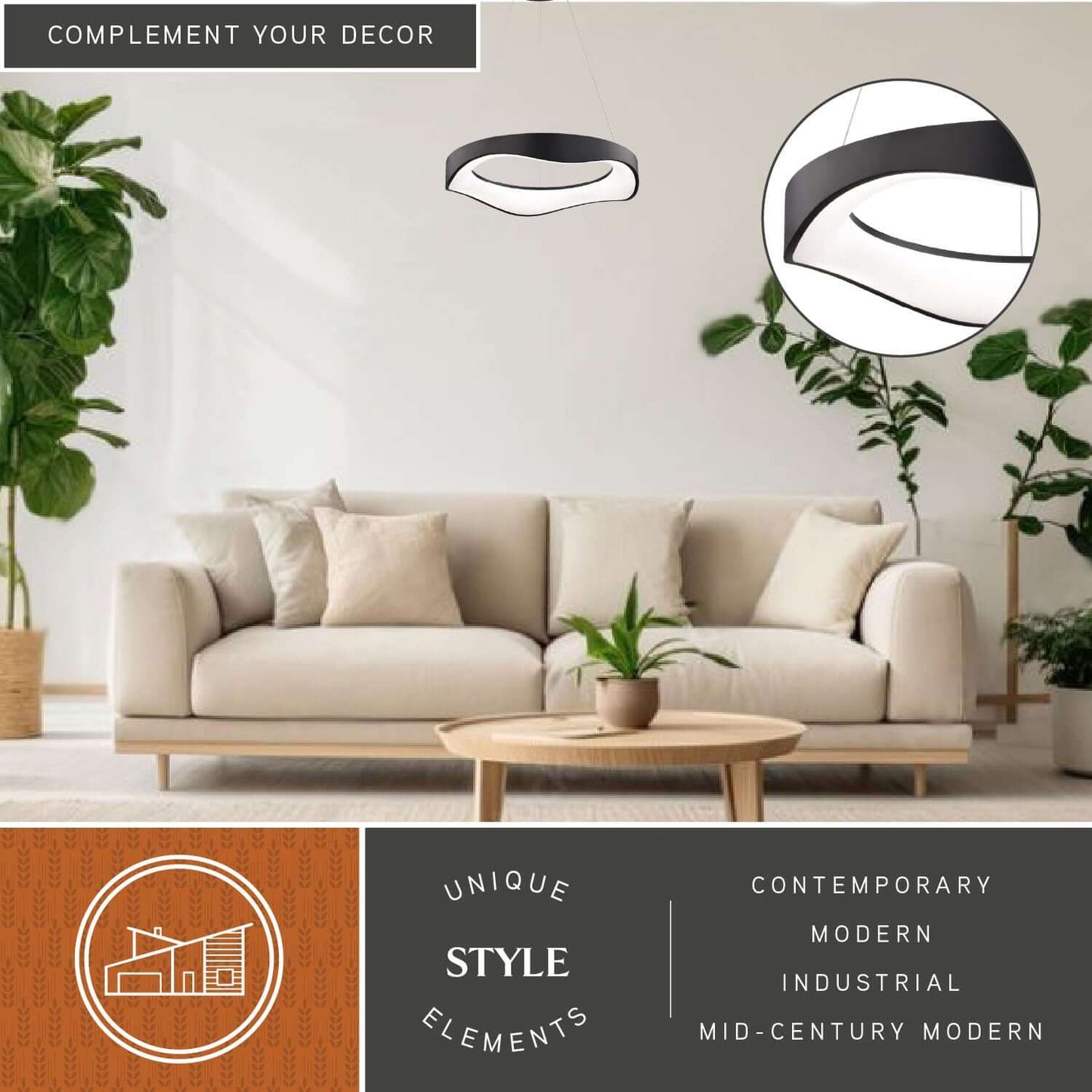 Bowen 20.5” W LED Chandelier