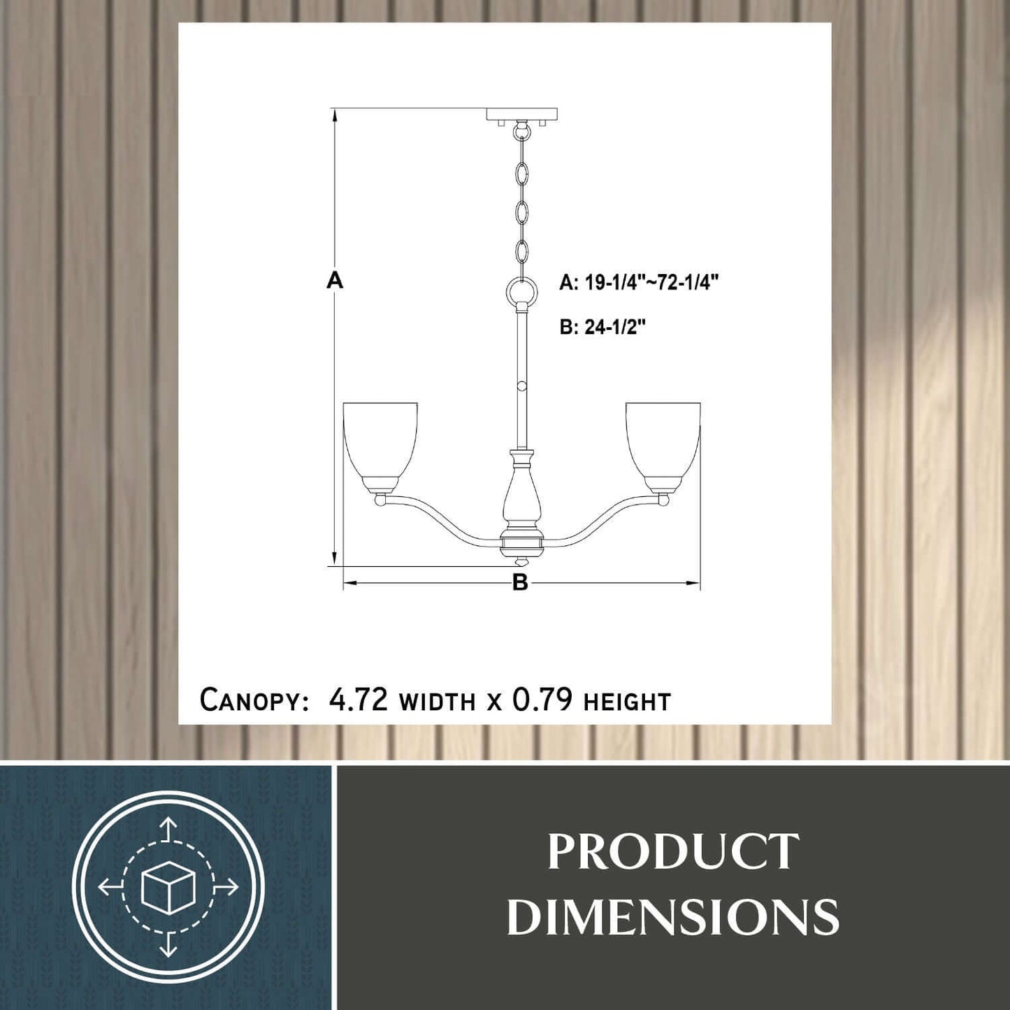 Bellwood 24.5” 5 Light Chandelier