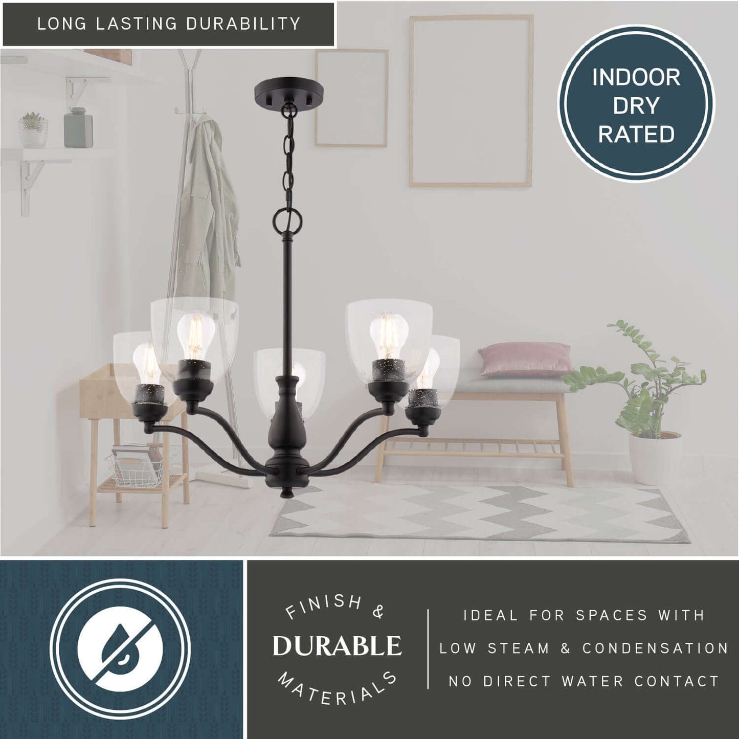 Bellwood 24.5” 5 Light Chandelier
