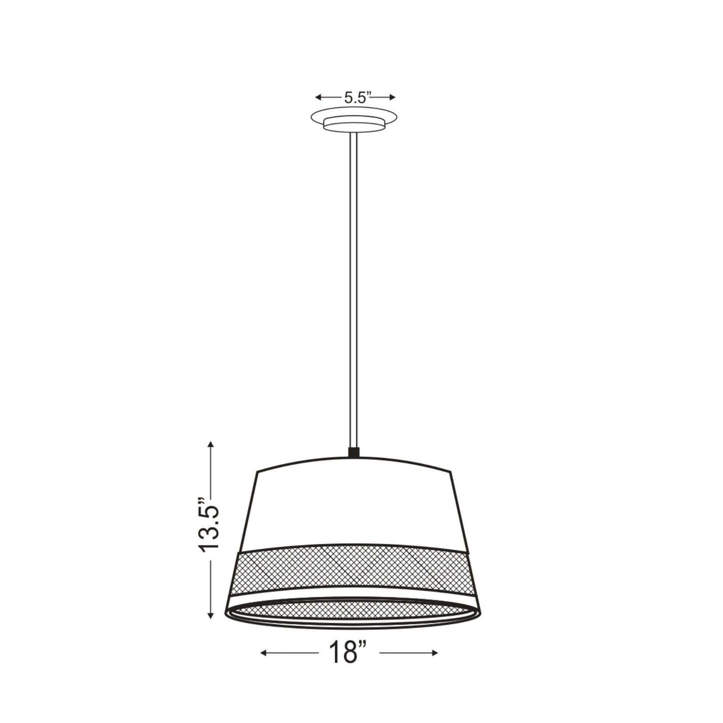 Maddox 1 Light Chandelier Polished Nickel