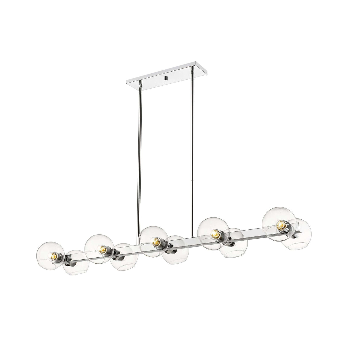 Marquee 10 Light Linear Chandelier Chrome
