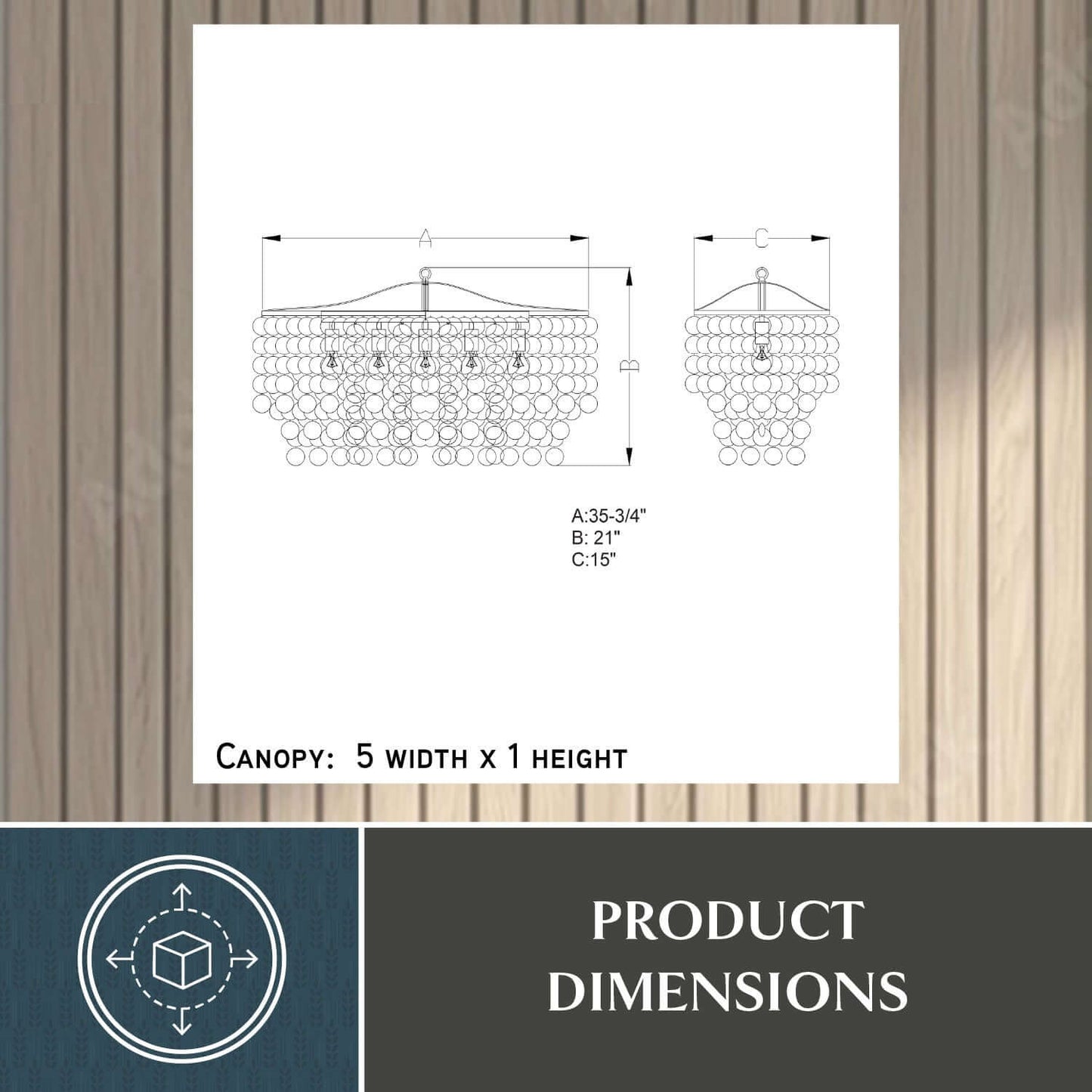 Elsa 5L Linear Chandelier