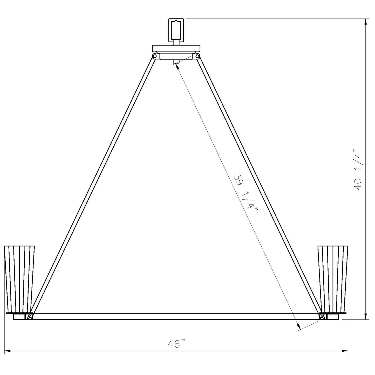 Titus 10 Light Chandelier Matte Black