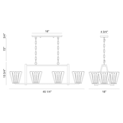 Ricca 6-Light 45" Chandelier