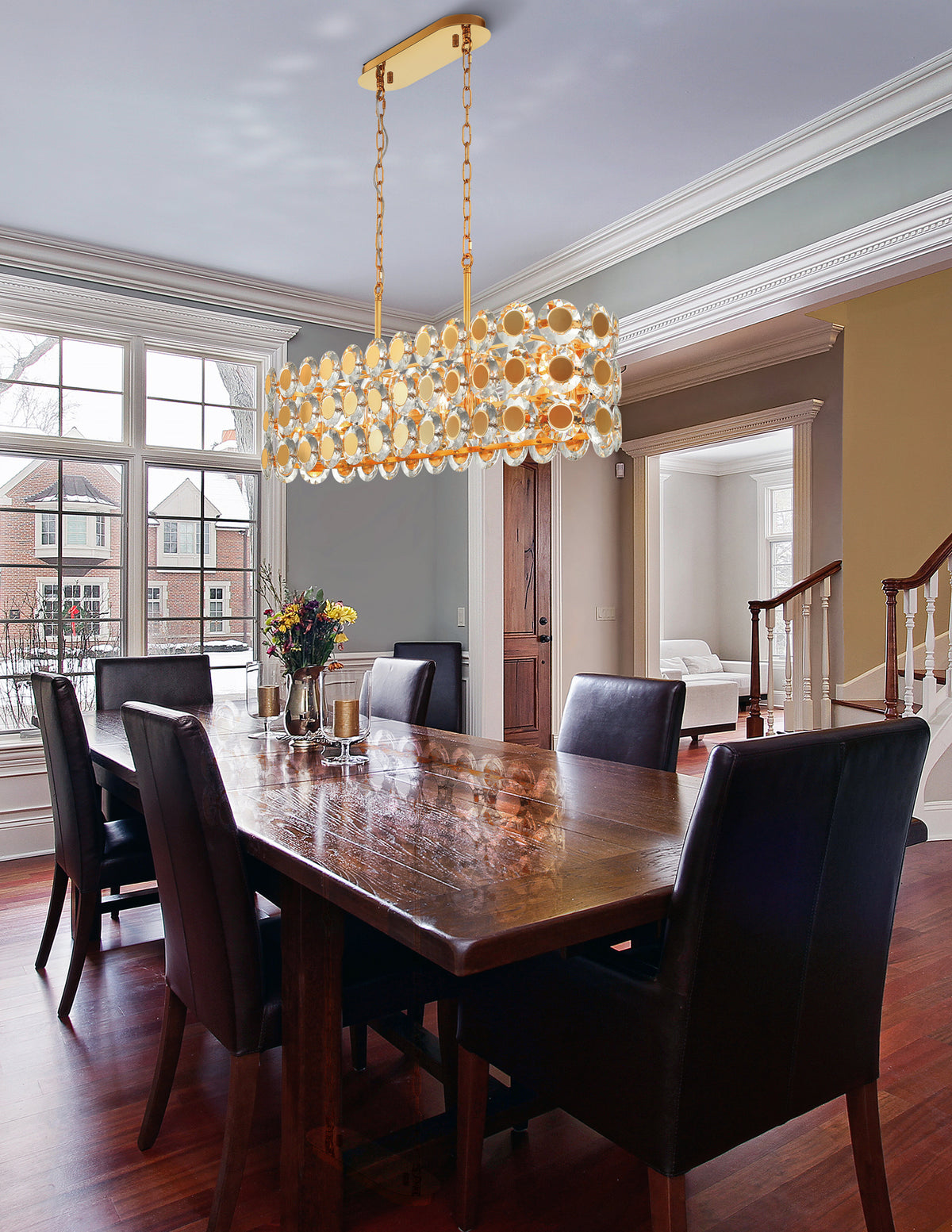 Perrene 8-Light 40" Linear Chandelier