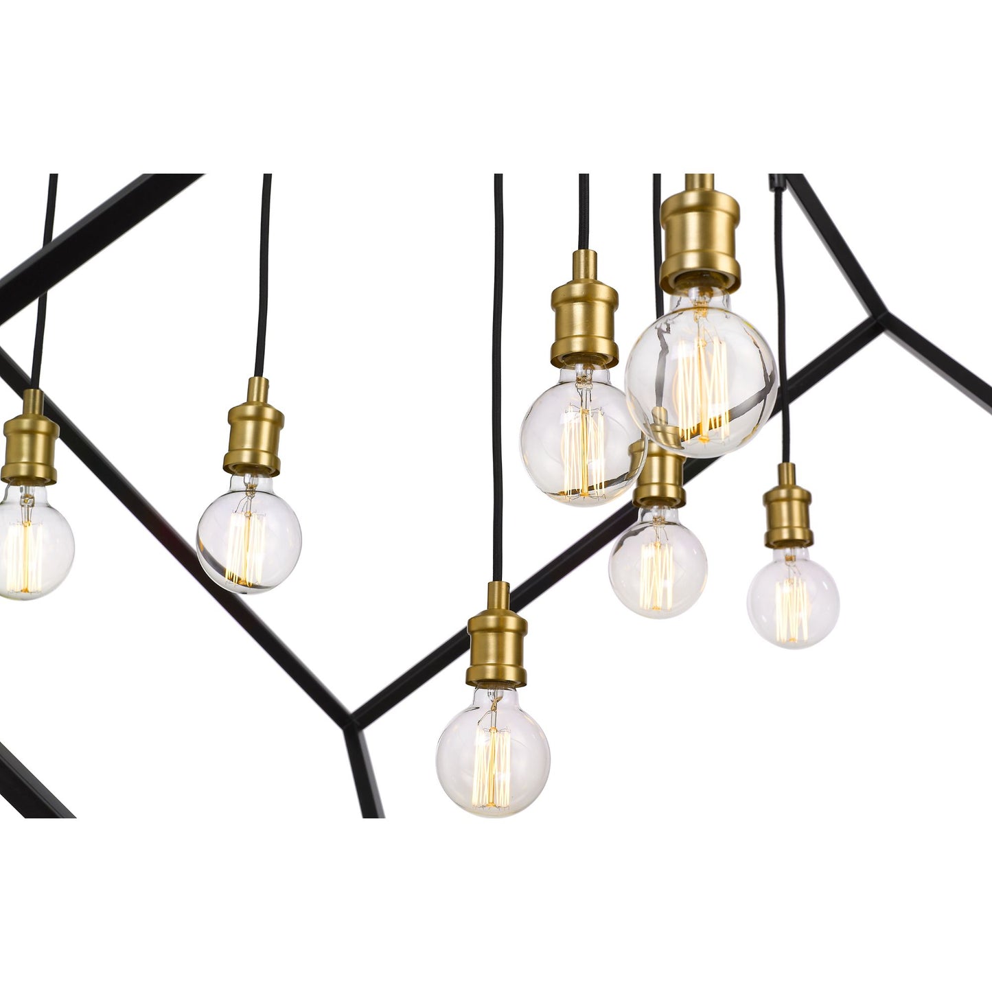 Vertical 7 Light Chandelier Bronze + Olde Brass