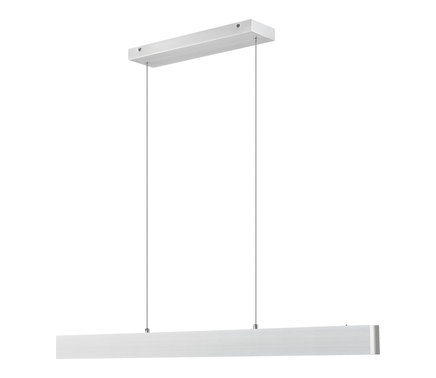 Hudson LED 1 Light Linear Chandelier Brushed Nickel