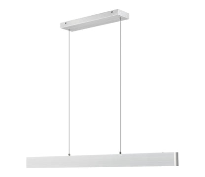 Hudson LED 1 Light Linear Chandelier Brushed Nickel