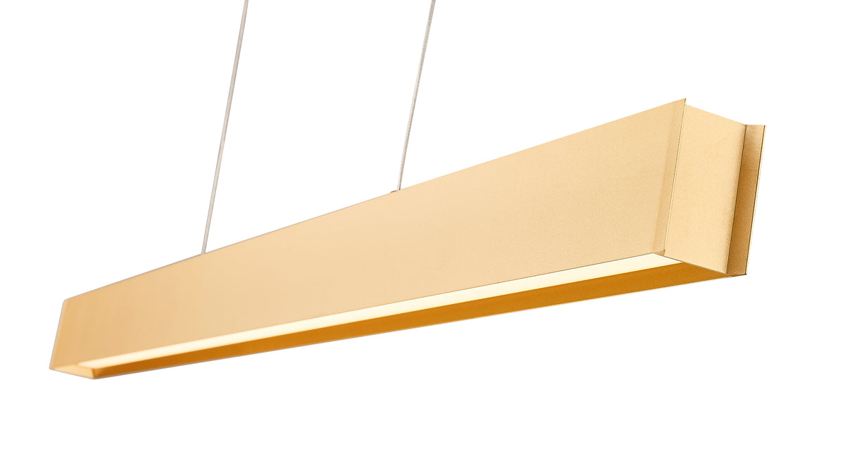 Hudson LED 1 Light Linear Chandelier Gold