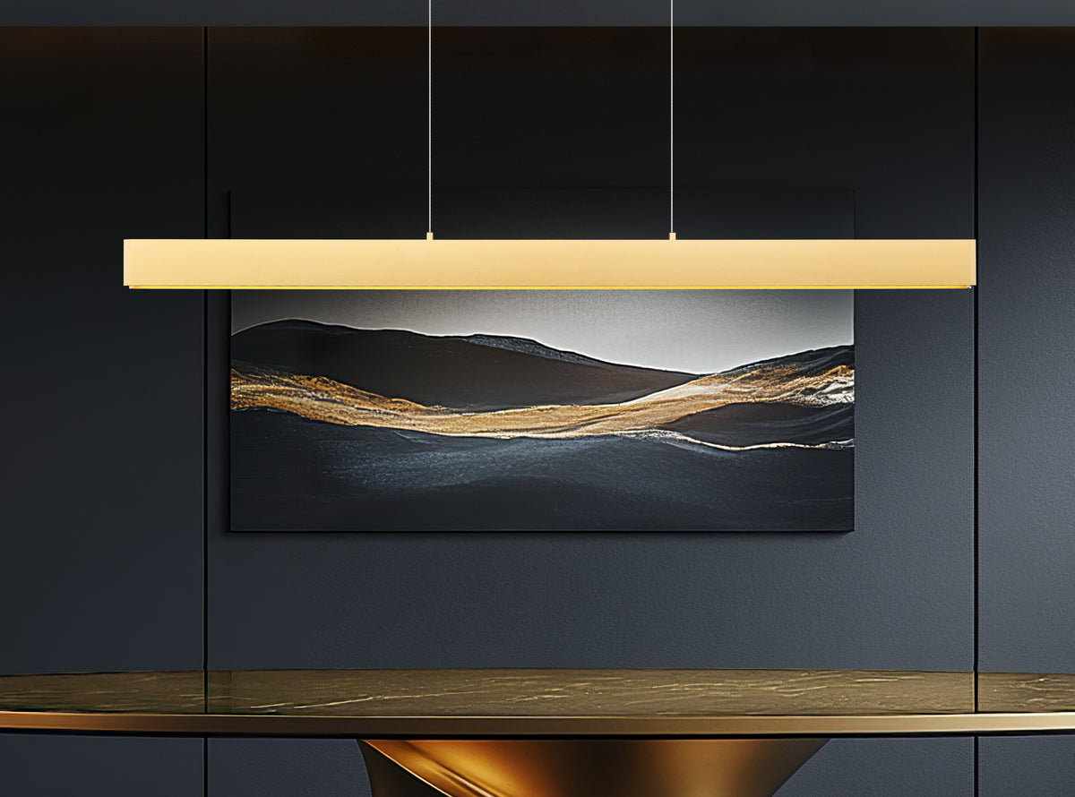 Hudson LED 1 Light Linear Chandelier Gold