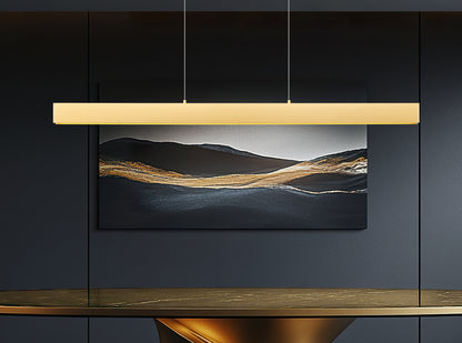 Hudson LED 1 Light Linear Chandelier Gold