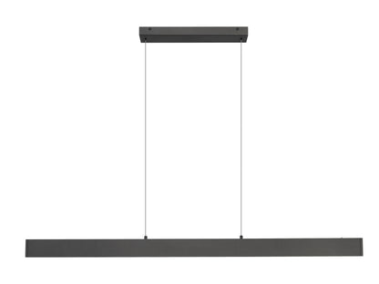 Hudson LED 1 Light Linear Chandelier Matte Black