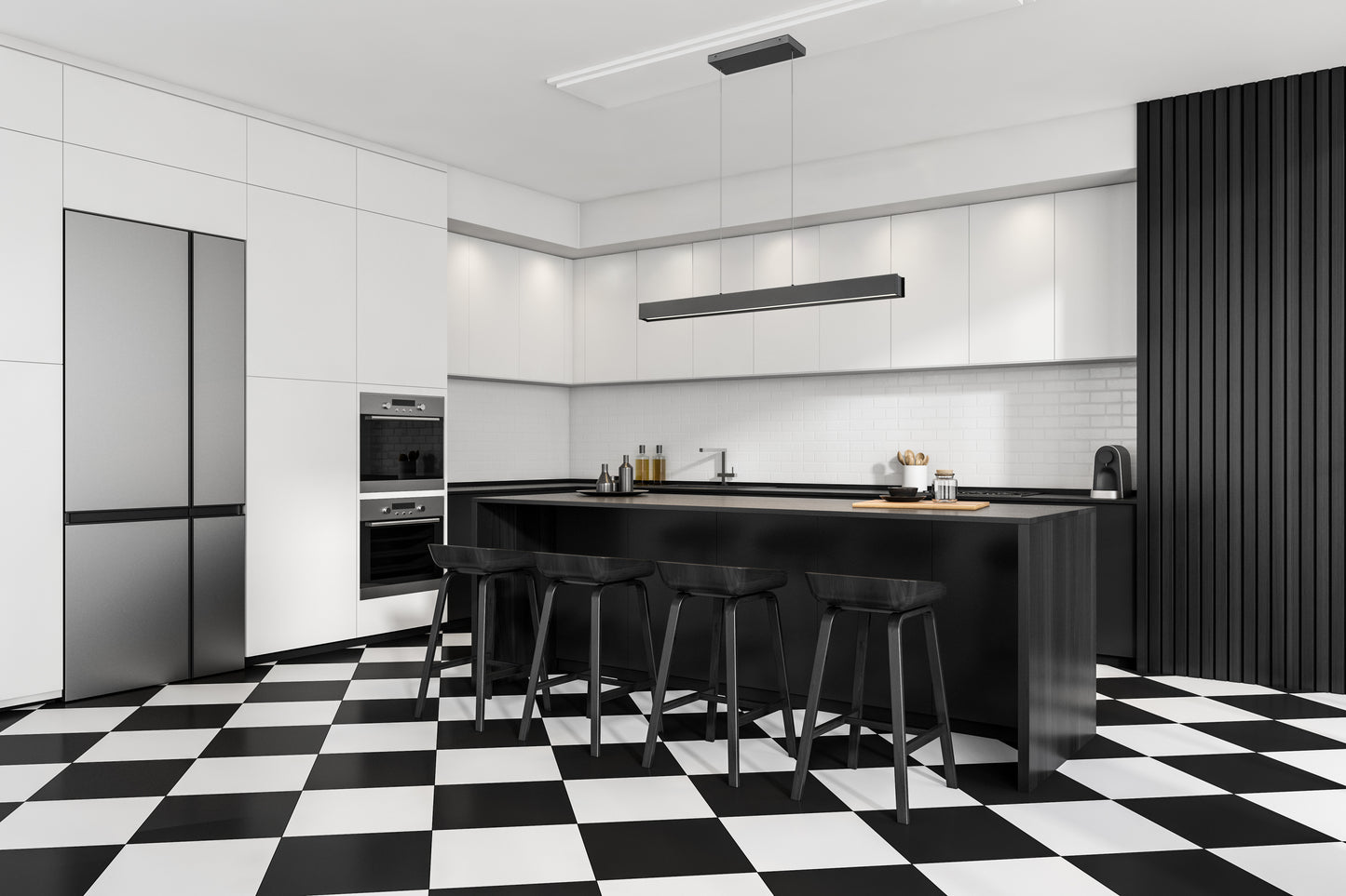 Hudson LED 1 Light Linear Chandelier Matte Black