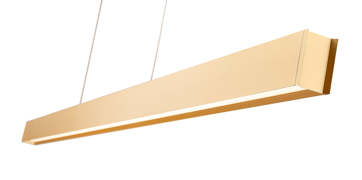 Hudson LED 1 Light Linear Chandelier Gold