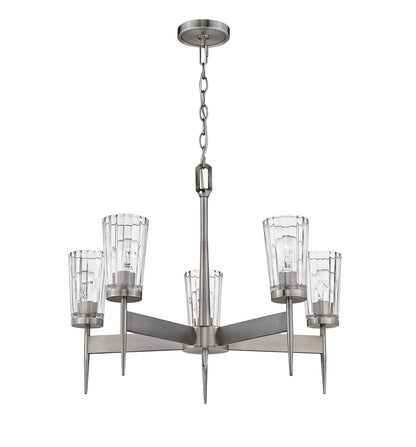 Flair 5 Light Chandelier Antique Nickel