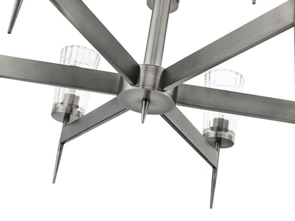 Flair 9 Light Chandelier Antique Nickel