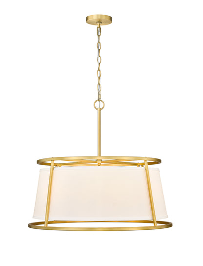 Lenyx Pendant 6 Light Chandelier Rubbed Brass