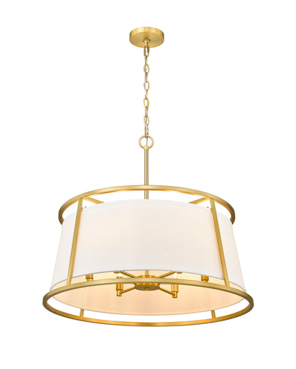 Lenyx Pendant 6 Light Chandelier Rubbed Brass