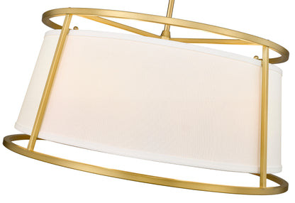 Lenyx Pendant 6 Light Chandelier Rubbed Brass