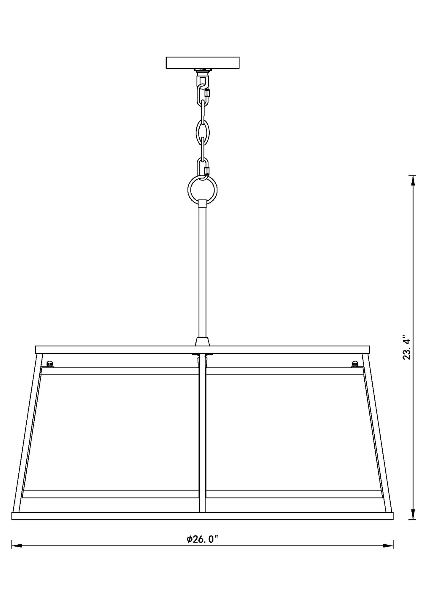 Lenyx Pendant 6 Light Chandelier Rubbed Brass