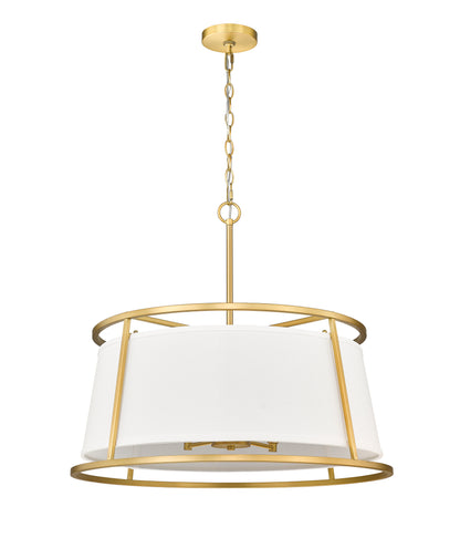 Lenyx Pendant 6 Light Chandelier Rubbed Brass