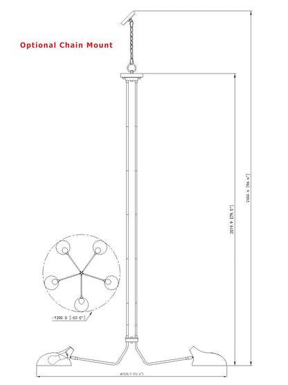 Bellamy 5 Light Chandelier Matte Black