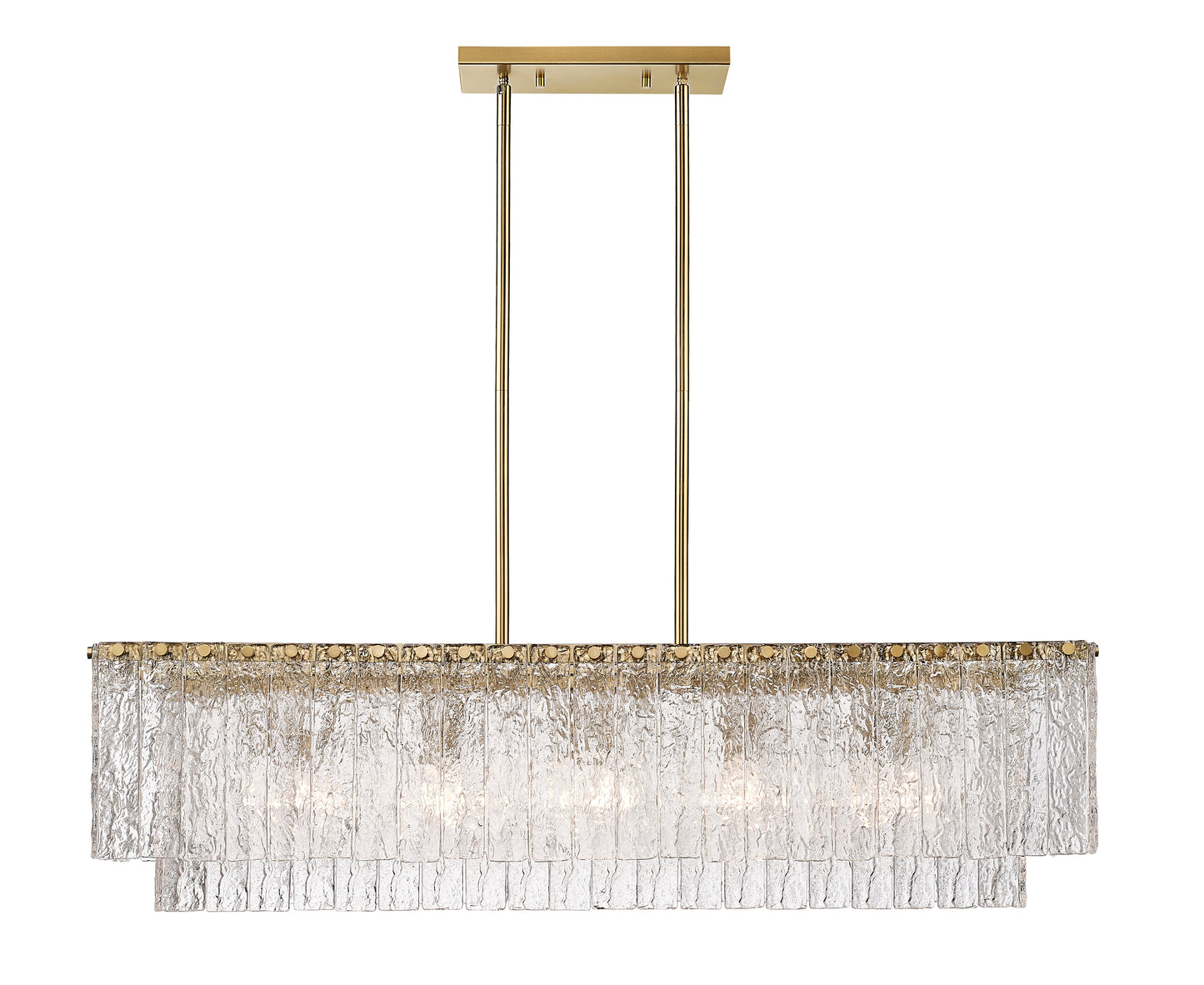 Glacier 5 Light Linear Chandelier Modern Gold