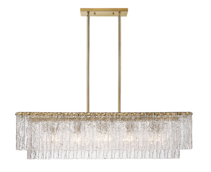 Glacier 5 Light Linear Chandelier Modern Gold