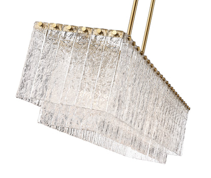 Glacier 5 Light Linear Chandelier Modern Gold