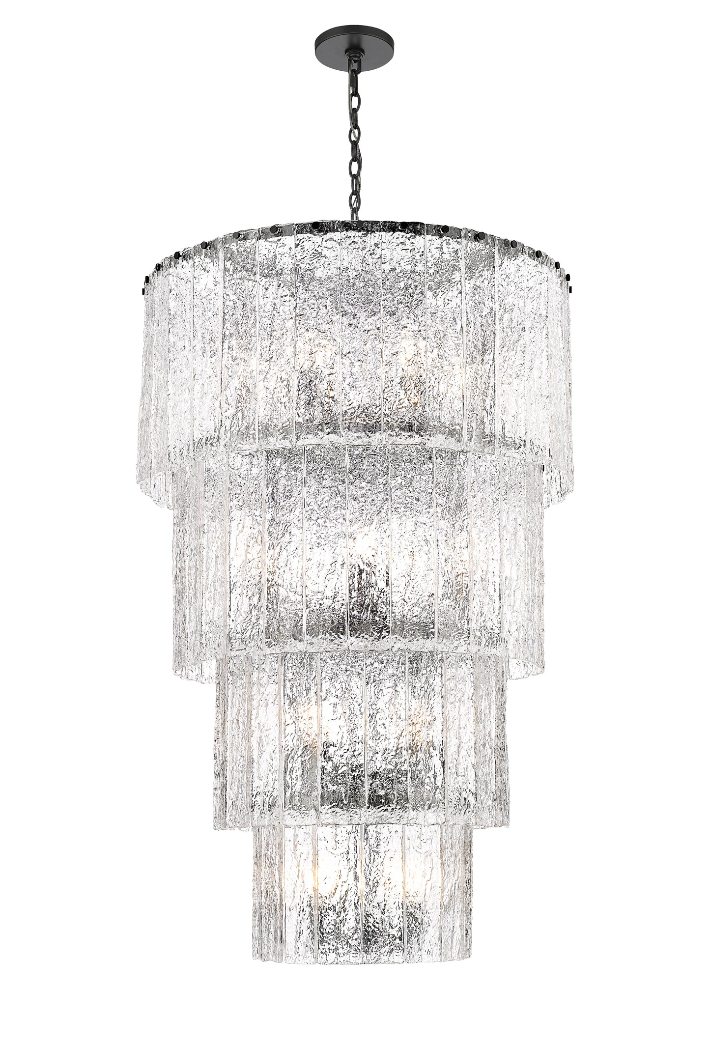 Glacier 18 Light Chandelier Matte Black