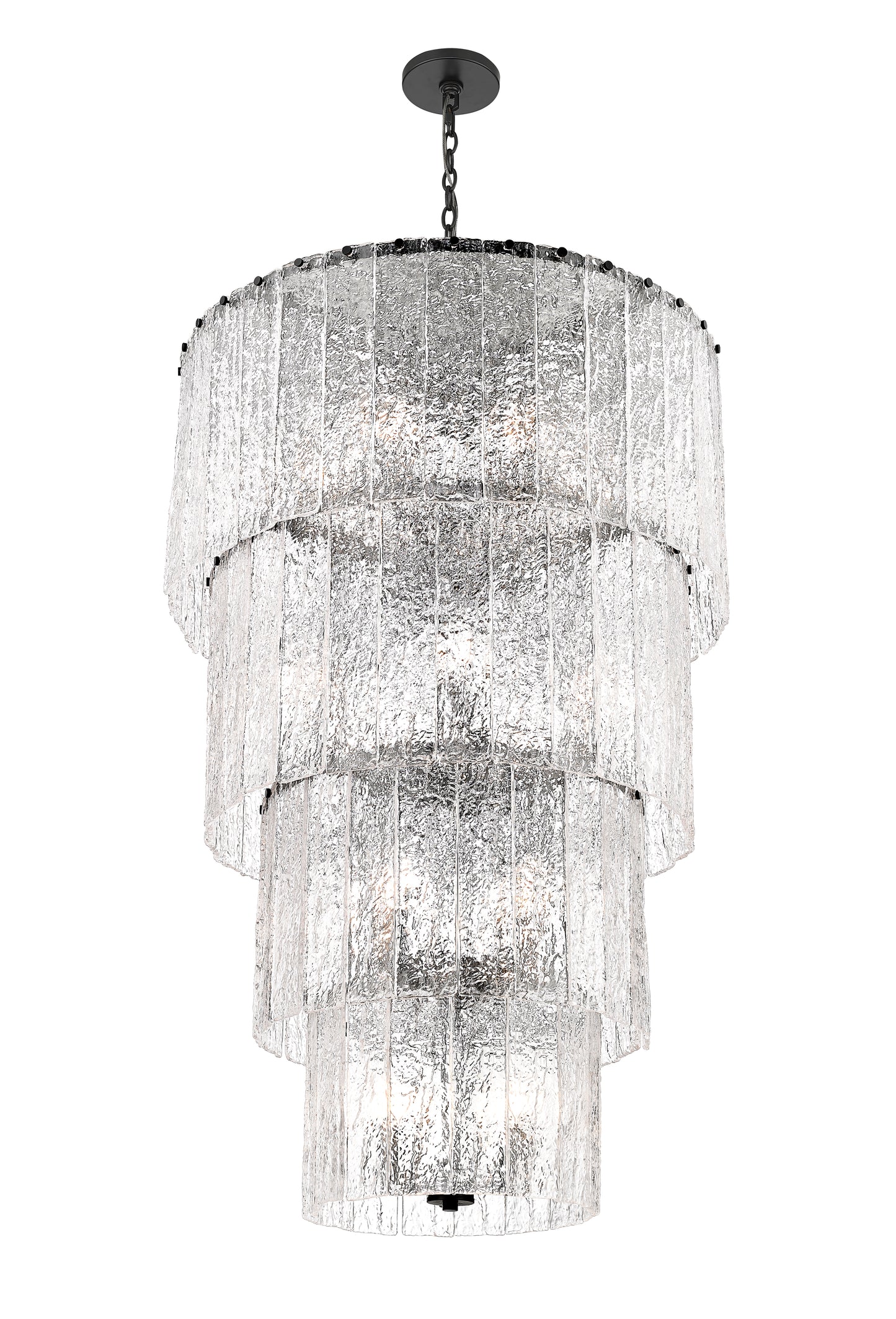 Glacier 18 Light Chandelier Matte Black