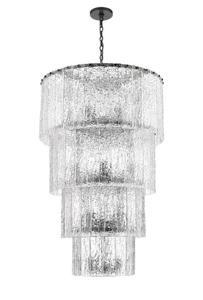 Glacier 18 Light Chandelier Matte Black