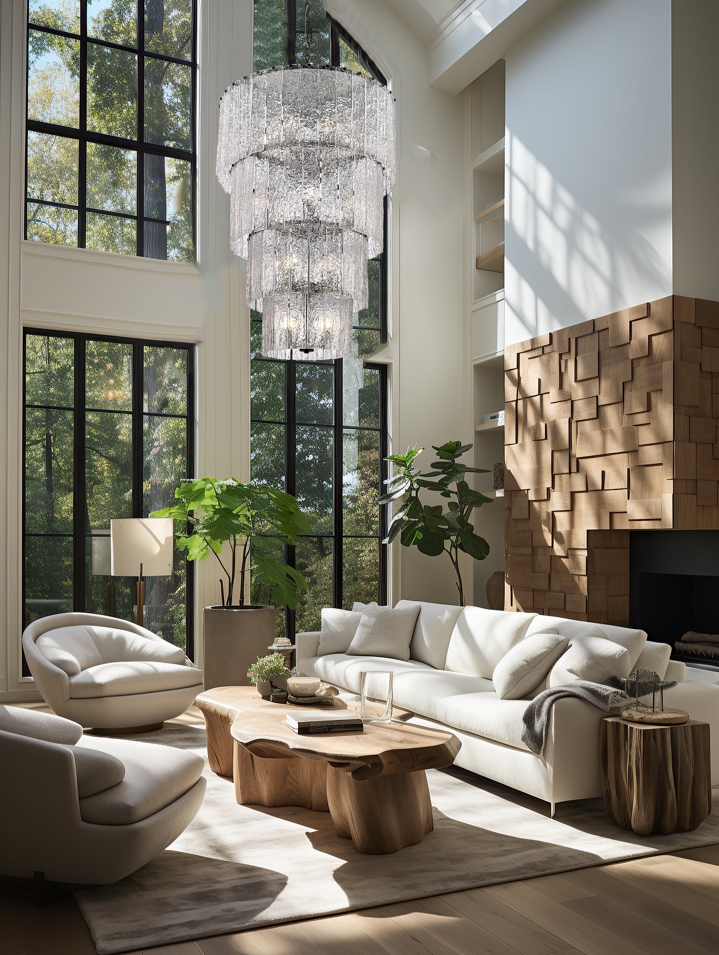 Glacier 18 Light Chandelier Matte Black