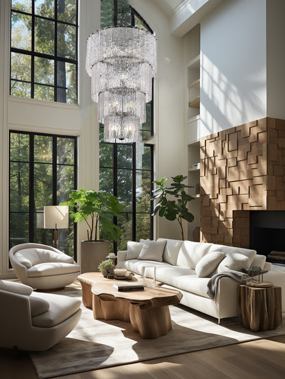 Glacier 18 Light Chandelier Matte Black