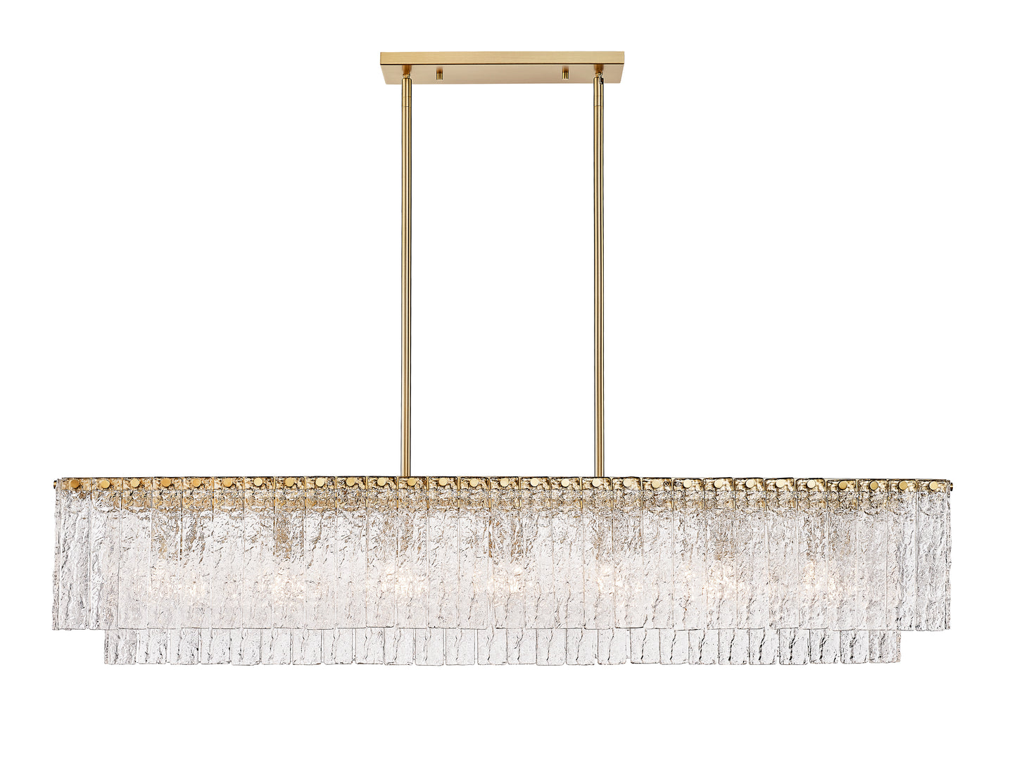 Glacier 7 Light Linear Chandelier Modern Gold