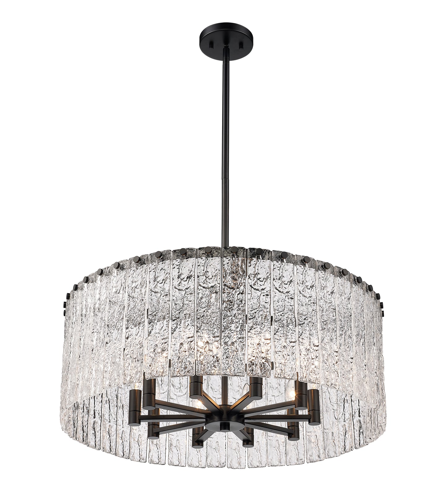 Glacier 10 Light Chandelier Matte Black